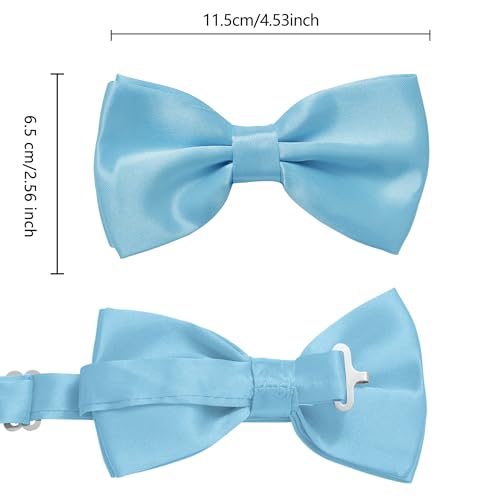 Image of habibee Suspenders and Bow Tie Set for Men, Adjustable Elastic Braces with Y-Back, Diverse Colors, Strong Clips