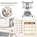 Hichangto Baby Bassinet,Rocking Bassinet with Waterproof Sheet,3 in 1 Baby Bassinets Bedside Sleeper,6 Height Adjustable Bedside Bassinet for Newborn(Grey)