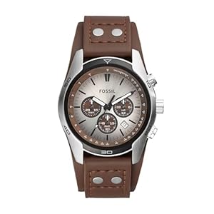 Fossil Men’s Coachman Quartz Stainless Steel and Leather Chronograph Watch