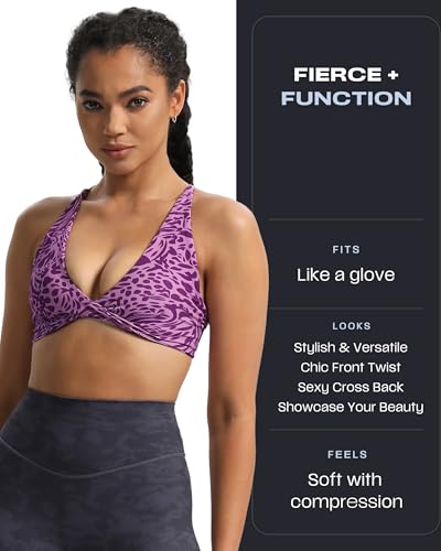 Image of Aoxjox Women's Workout Sports Bras Fitness Metamorph Sienna Twist Bra Yoga Crop Tank