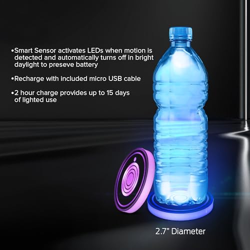 Luces LED Multicolor para Portavasos de Auto, Pack 2 miniatura 6