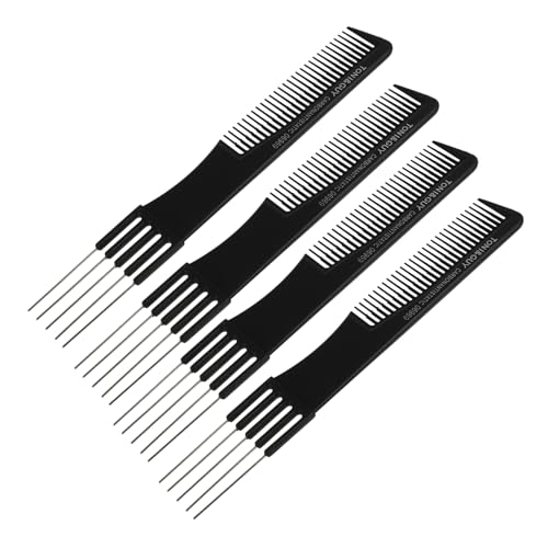 FRCOLOR 4 Piezas Peine Para Peinar El Cabello Peine De Pelo Para Hombre Peine De Masaje Accesorios De Peluquería Peine De Hombre Black