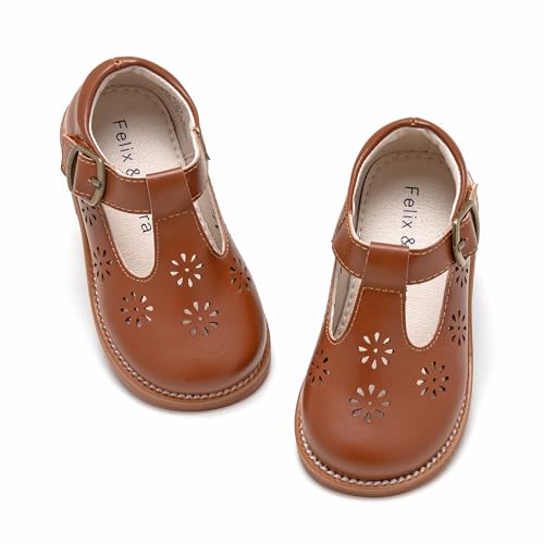 Image of Felix & Flora Toddler Little Girl Mary Jane Dress Shoes - Ballet Flats for Girl Party School Shoes