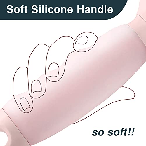 Image of Cat Hair Brush, Soft Silicone Self Cleaning Brush for Short and Long Haired Cats, Pink Pet Grooming Comb, Cat Shedding Brushes