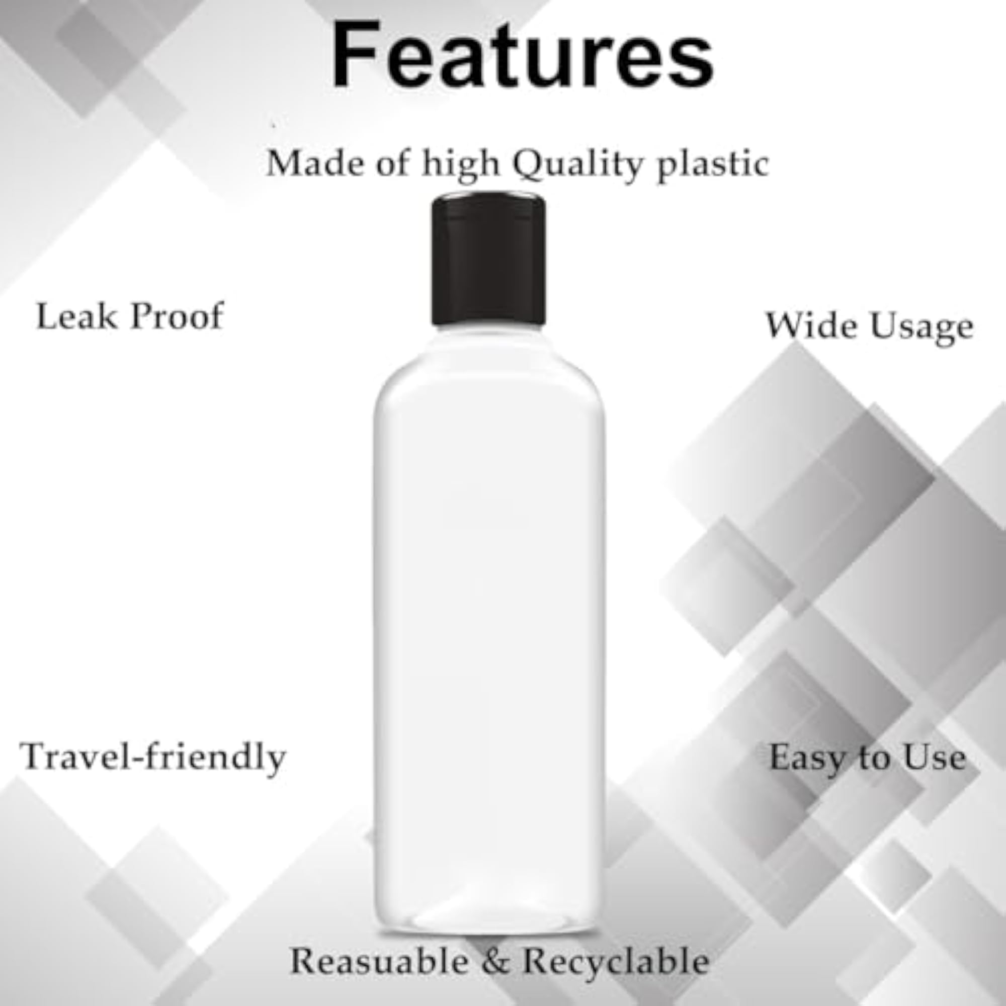 200ml Squeeze Bottle With Flip-Top Cap (Set Of 24)
