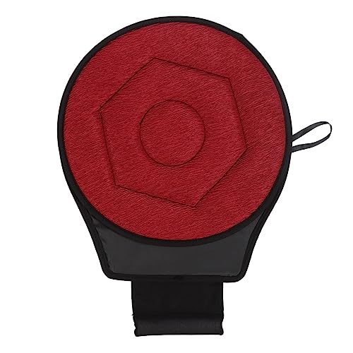 Yosoo Seat Cushion Car Cushion Seats, Round Car Cushion 360 Degrees Rotating Geometric Rhombic Shape Portable Rotating Seats Cushion for Elderly Swivel Seat Cushion Car Seat Cushion Pads (Burgundy)
