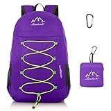 Lumbor37 Ultra Lightweight Packable Backpack, Durable Waterproof Travel Hiking Backpack, Small Handy Backpack Foldable Compact Camping Outdoor Daypack