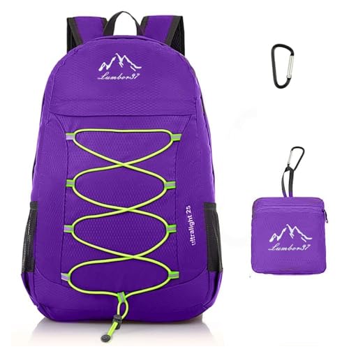 Lumbor37 Ultra Lightweight Packable Backpack, Durable Waterproof Travel Hiking Backpack, Small Handy Backpack Foldable Compact Camping Outdoor Daypack