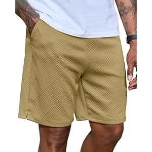 Rela Bota Mens Shorts Casual Elastic Waist Drawstring with 4 Pockets Classic-Fit Summer Beach Shorts