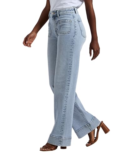 Buffalo David Bitton Women's Addie High Rise Wide Leg Jeans2