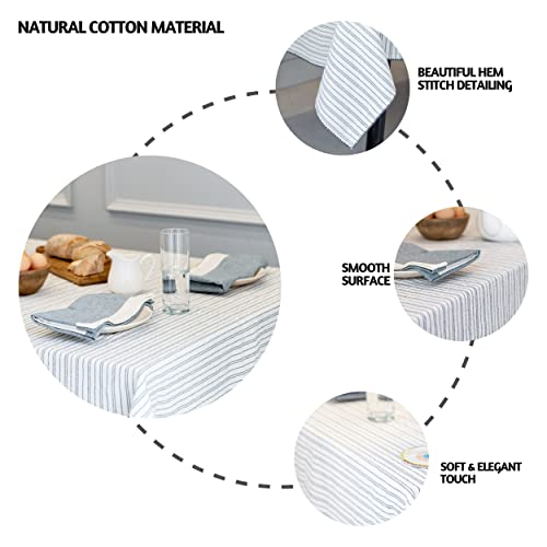 Folkulture Table Cloth 60 X 102 Inches Long, 100% Cotton Tablecloths For Rectangle Tables, Washable Boho Table Cover Or Bohemian Tableclothes For Farmhouse Décor Or Wedding Parties, Midnight Blue #TOP6