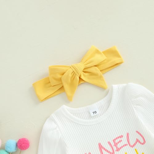 YINGISFITM Easter Baby Girl Outfit My First Easter Bunny Onesie Romper Bell Bottoms Pants Newborn Easter Clothes4