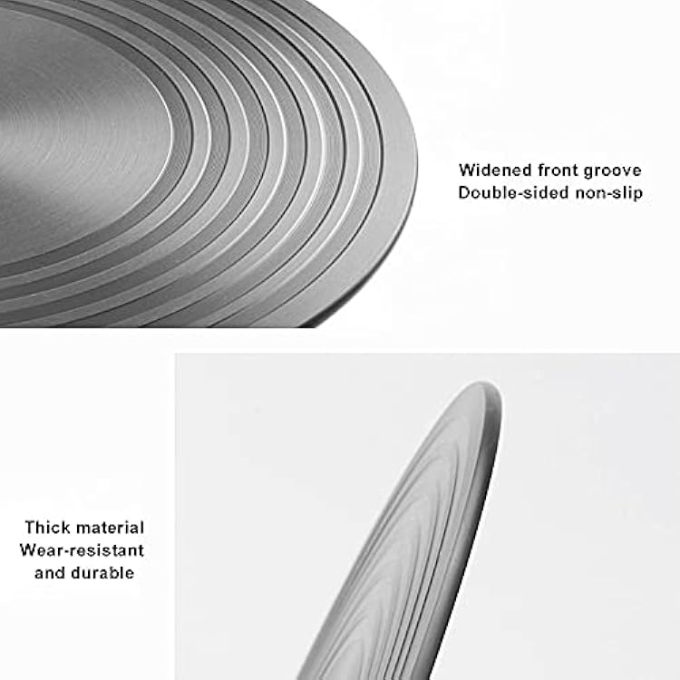PXRJE Gas Stove Diffuser,Heat Diffuser for Gas Stovetop,Aviation-Grade Aluminum Non-Stick Coating Heat Diffuser,Round Fast Defrosting Tray,Multifunctional Thawing Plate for Defrosting(Size:9.5inch)