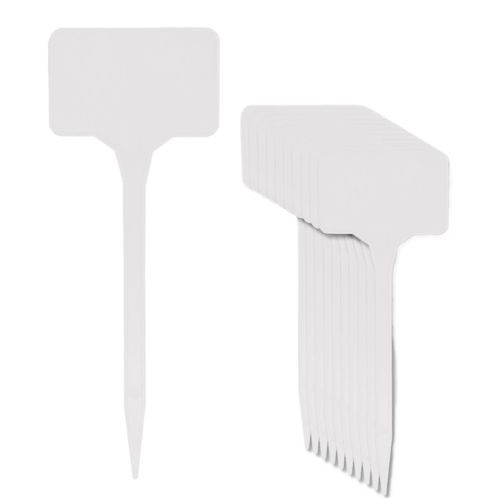 Etichette Per Piante 30 pezzi giallo e bianco 14,8x5,5 cm materiale etichetta pianta vivaio fiore impermeabile riutilizzabile carta di identificazione(B-WhiteX30pcs)