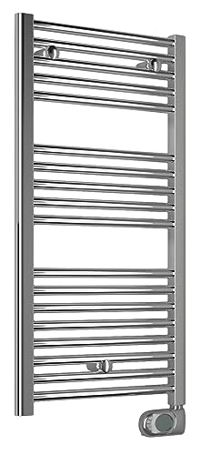 FABIN store Sèche-serviettes électrique programmable chromé (920 mm x 480 mm)