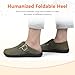 XIHALOOK Womens Walking Shoes Wide Toe Zero Drop Barefoot Shoes Fashion Sneakers Slip on Clogs Green, 7 Wide