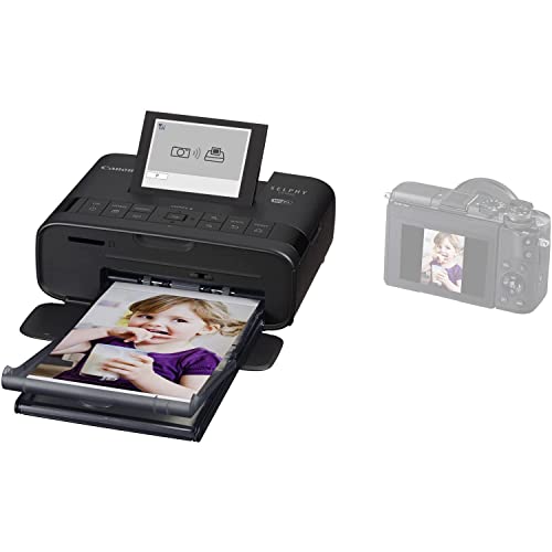 Canon SELPHY CP1300 Wireless Portable Photo Printer with Color Ink & 108 Paper Sheets Set, USB Cable & Cleaning Cloth - Inkjet Laser 4x6 Label, Air Print app, LCD Screen, 1-Year Warranty