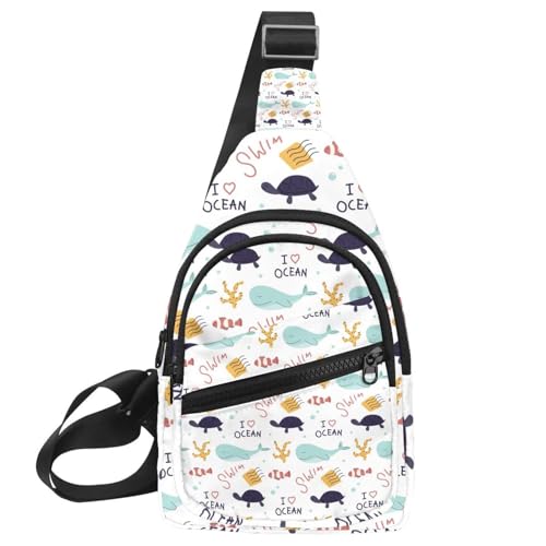 Sac de poitrine pour femmes violet étoilé étanche pour rando
