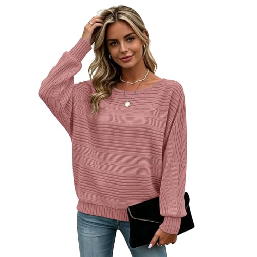Image of Women's Batwing Tunic Tops, Long Sleeve Shirts Blouses, Business Casual Sweater for Office Work