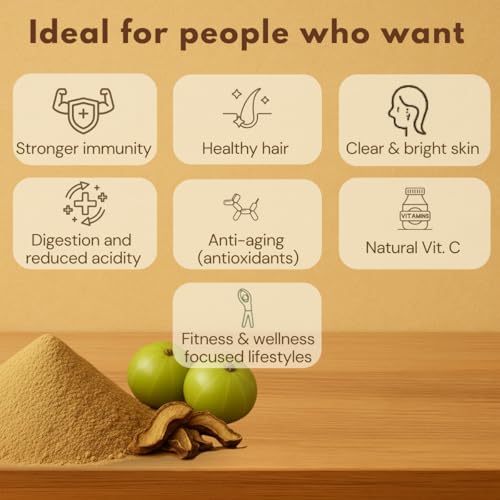 Image of Earthen Story Certified Organic Amla Powder (200g) | Lab Tested for 270+ Pesticides | Indian Gooseberry (Nellikkai) Whole Fruit Powder for Immunity, Hair & Skin | Vitamin C Superfood