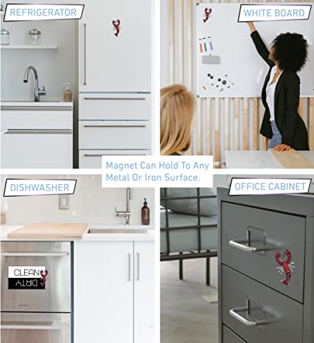 Imán decorativo de langosta brillante para refrigerador miniatura 5