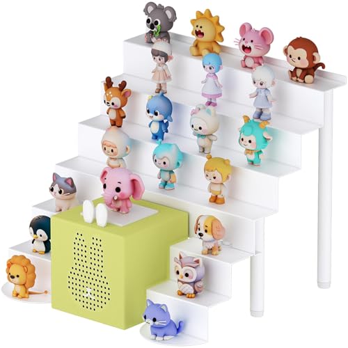 Lifewit Ladder Magnetic Display Shelf Compatible with Tonie Figures 6 Tiers Metal Shelves for Figures Storage Organiser Home Office Study