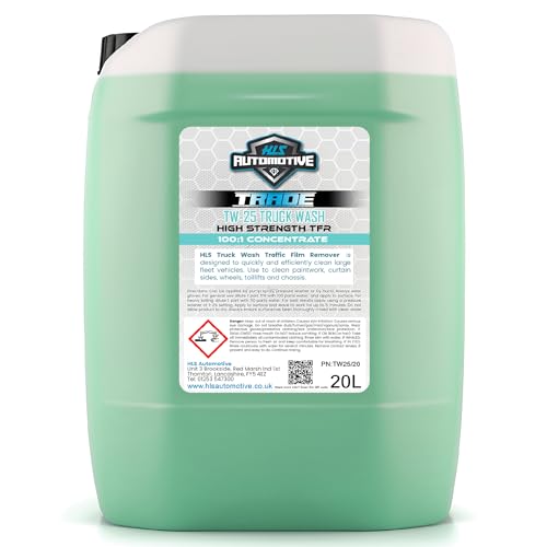 HLS Supplies 20L TW-25 Truck Wash - Non Caustic TFR Road Traffic Film Remover for Cars and Commercial Vehicles
