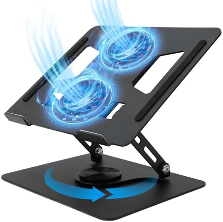 Enfriador para Laptop, Laptops Base Giratoria de 360°, Base de Re...