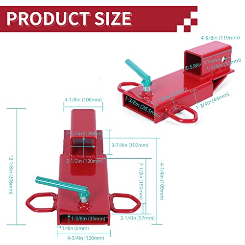 Image of ECOTRIC Clamp On Forklift Trailer Hitch Pallet Fork Towing Hitch 3000 LBS