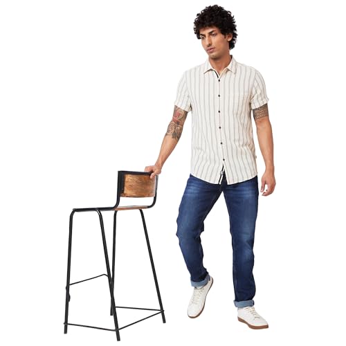 Image of Spykar Men's Striped Slim Fit Shirt
