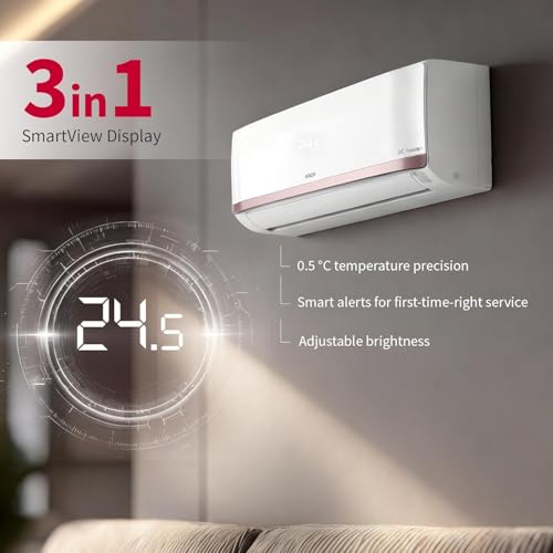 Image of Hitachi 1.5 Ton 5 Star, New star rated, SUMO 5700XXL Heavy Duty Inverter Ac (Copper, Wi-Fi, Smart View Display, Dual Louver, 4-Way Swing, Hybrid Convertible,RAS.Y519PCDISL, White)