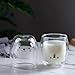 Binoster Taza linda Taza de café Taza de té Vasos Vasos con aislamiento de doble pared Taza de café Taza de leche Imagen de Binoster Taza linda Taza de café Taza de té Vasos Vasos con aislamiento de doble pared Taza de café Taza de leche