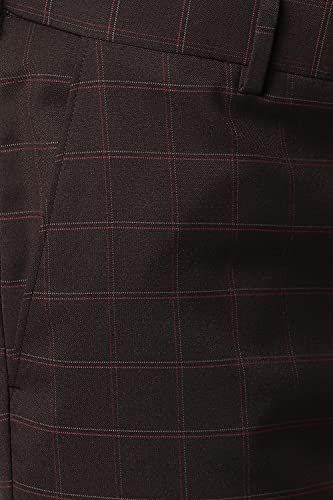Image of Peter England Men's Rayon Blend Two Piece Business Suit Pants Set