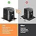 SIUDANGKA Heat Resistant Mat for Air Fryer With Sliding Function, 2 Pcs 12 * 14 in Pad Caddy Countertop Protector for Cosori, Ninja