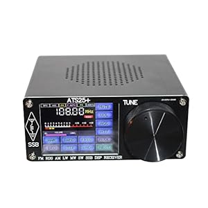 Aluminiumlegering ATS-25+Full-Band Radio-ontvanger voor DSP-ontvanger MW & SW SSB USB en LSB W/2.4 “Touchscreen met Antenne & TYPE-C opladen datakabel