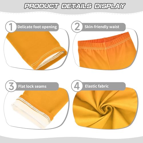 GuoChe Orange Big Girls Shorts Cotton Cartwheel Shorts Leggings Under Dress3