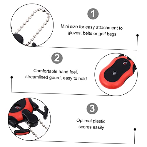 Yardwe Contador Dual de Marcador para Golf, 2 piezas, Plástico, Rojo miniatura 6