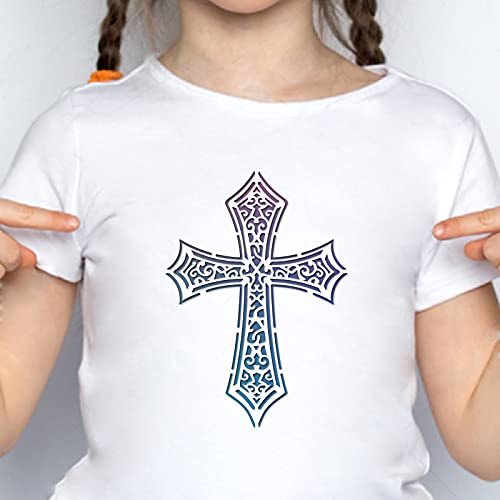 FINGERINSPIRE Stencil Croce Formato A4 rettangolo