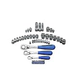 Kobalt 379758 1/4-in, 3/8-in and 1/2-in Drive Xtreme Access Go-Through Socket Set with Case, 49 Piece
