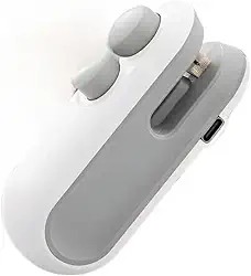 Seladora PortáTil 2 Em 1 Com Carregamento | Mini MáQuina EléTrica Para Selar Sacos PláSticos E Embalagens | Design Compacto E Moderno(1)