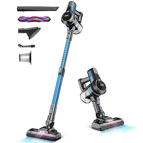 INSE Cordless Vacuum Cleaner, 6-in-1 Powerful Stick Vacuum, Rechargeable Vacuum Cleaner with 2200m-A-h Battery Up to 45 Mins Runtime, Lightweight Handheld Vacuum for Home Hard Floor Carpet Pet Hair INSE Cordless Vacuum Cleaner, 6-in-1 Powerful Stick Vacuum, Rechargeable Vacuum Cleaner with 2200m-A-h Battery Up to 45 Mins Runtime, Lightweight Handheld Vacuum for Home Hard Floor Carpet Pet Hair