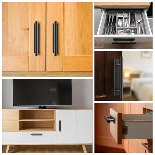 Self-Stick Push Pull Helper, 30 Pack Stick Drawer Pulls Stick on Handle ABS Plastic Adhesive Door Handles Pulls Peel and Stick Cabinet Handles for Kitchen Cabinet Sliding Door Furniture(Black) - Image 8