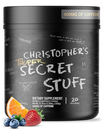 RAW Thuper Thavage Pre Workout Powder - High-Stim Pre-Workout with Creatine, Beta Alanine, L-Citrulline & Caffeine - Chris Bumstead Gym & Fitness Supplement for Men & Women - Secret Stuff