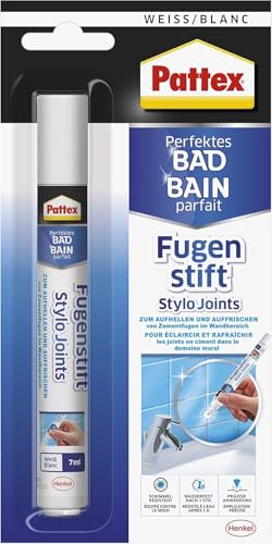 Pattex Perfektes Bad Fugenstift, Fugenweiß zur einfachen und...