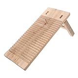 DECOMELODY Tabla de Lavar de Madera Multifuncional Antideslizante Patas 50X20X2.5 Cm Portátil para Lavar Ropa y Limpiar Zapatos Adecuado para Baño y Hogar