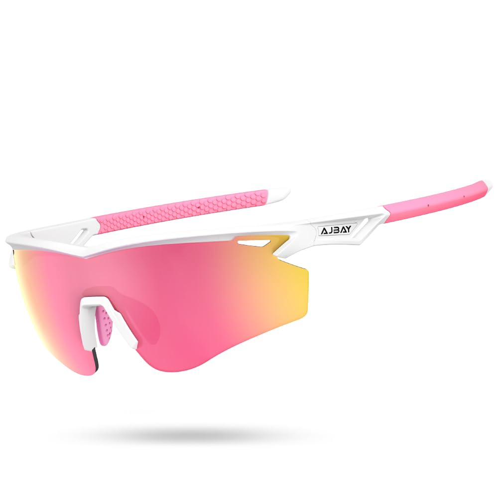 Polarized Running Sunglasses for Men Women Ultra-Comfort, UV400 Protection | 22g Lightweight TR90 Frame & Adjustable Silicone Nose Pads Wraparound Sports Sun glasses for Cycling Baseball Hiking Fishing