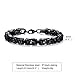 Men's Stainless Steel Mechanic Black Chunky Byzantine Chain Bracelet and Necklace Set