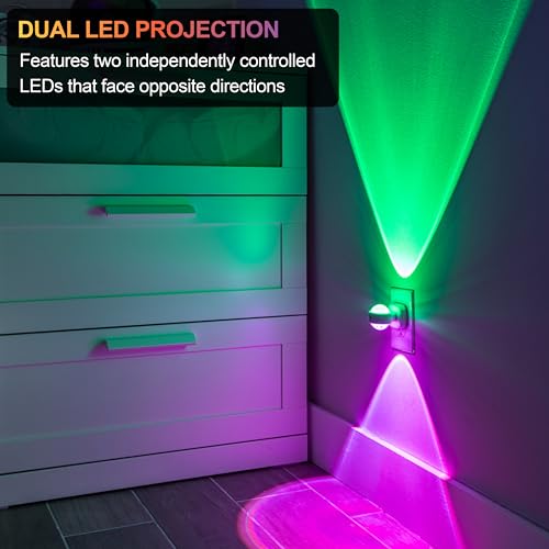 Image of GE Swivel Sconce LED Night Lights Plug Into Wall for Home Decor Color Changing Dimmable Rotating Dusk to Dawn Sensor, Ambient Lighting, Apartment Essentials 1 Pack 81041