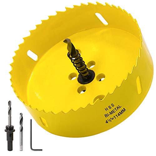 Scie-cloche 114 mm avec mandrin idéale pour encastrer vos luminaires au plafond