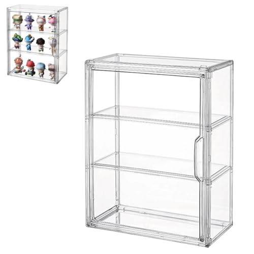 フィギュアケース 棚 透明ディスプレイケース フィギュア コレクションケース 取り外し可能な仕切り 卓上 大容量 収納ボックス 収納ボックス おもちゃディスプレイボックス 透明 フィギュア展示 陳列ケース ディスプレイフレーム 化粧品 防塵 (A)
